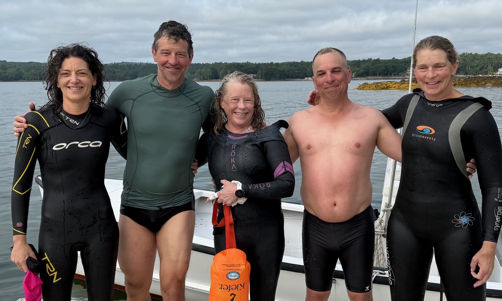 swimmers after the swim