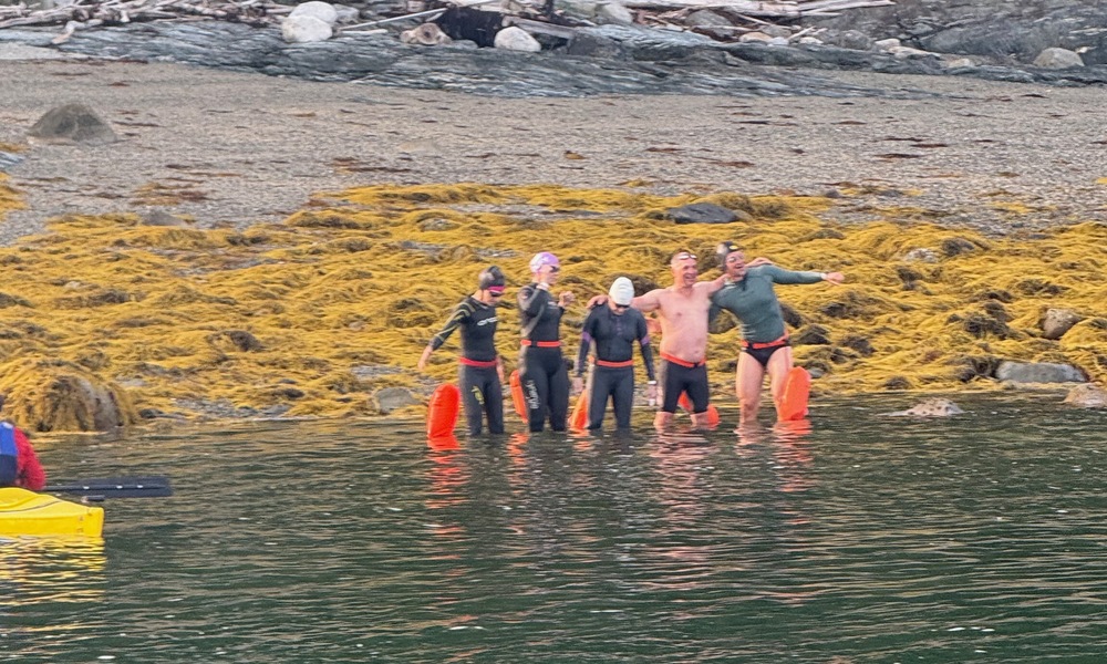 swimmers before the swim